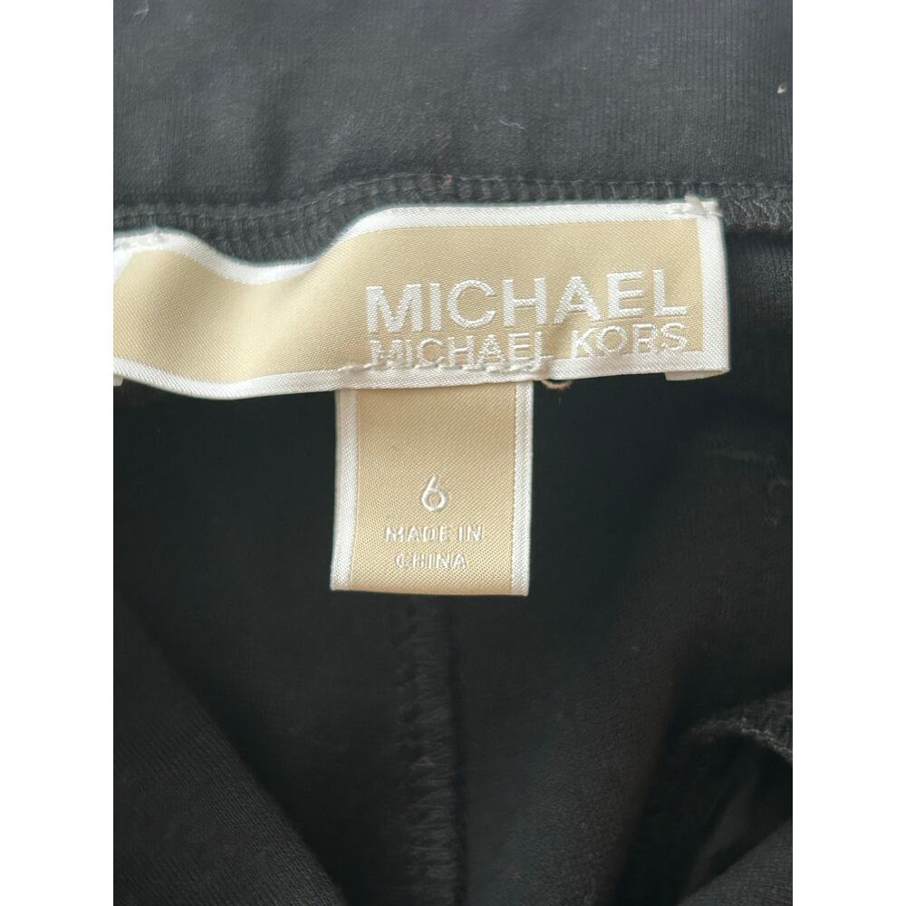 Michael Kors black straight leg pants size 6 stretchy business professional - Picture 4 of 7